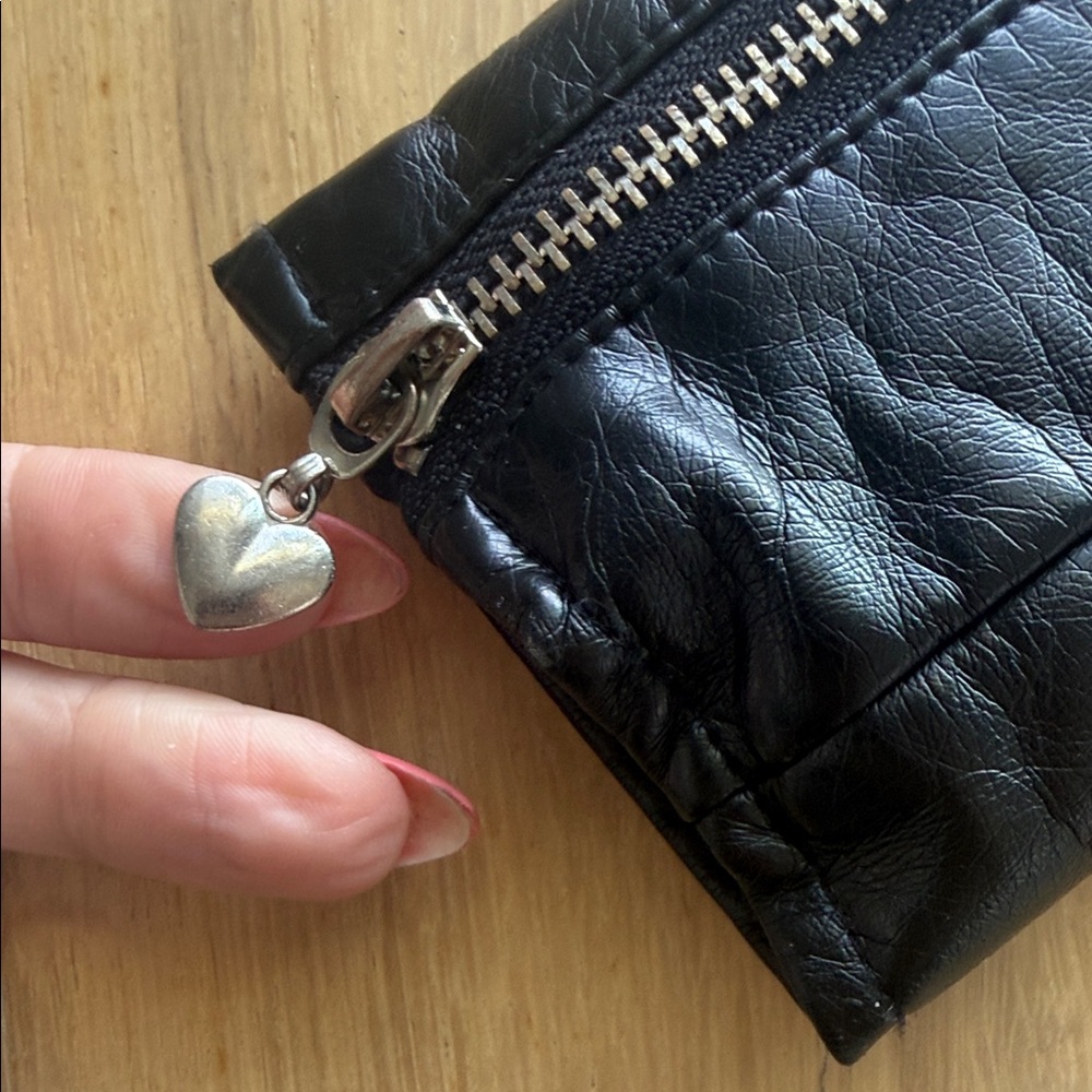 Lola + The Boys Black Faux Leather Jacket with Pink Accent - Picture 5 of 8